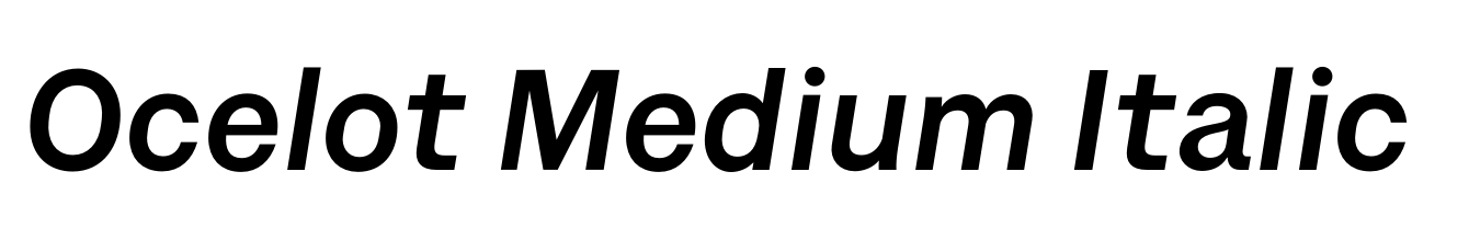 Ocelot Medium Italic